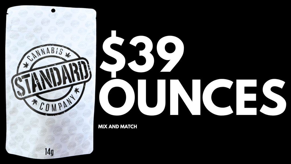 Standard Cannabis Co mix and match 14g pouches and $39 ounces at White Mountain Health Center